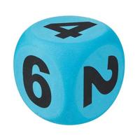 Toi-Toys Play out foam dobbelsteen, 10cm