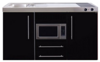 MPM 150 Zwart metalic met koelkast en magnetron RAI-957 - thumbnail