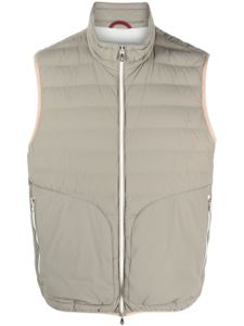 Brunello Cucinelli gilet matelassé à col montant - Vert