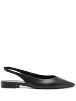 Scarosso ballerines en cuir à bride arrière - Noir Scarosso ballerines en cuir à bride arrière - Noir