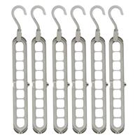 Ruimtebesparende Kledinghanger - 6x - kunststof - 30 cm - Kledingkasthanger - thumbnail