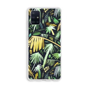 Tropical Palms Dark: Galaxy A51 4G Transparant Hoesje