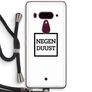 Negenduust vierkant: HTC U12+ Transparant Hoesje met koord