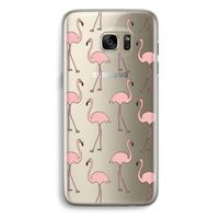 Anything Flamingoes: Samsung Galaxy S7 Edge Transparant Hoesje