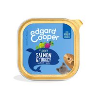 Edgard & Cooper Zalm & Kalkoen hond natvoer kuipjes 11 x 150gr