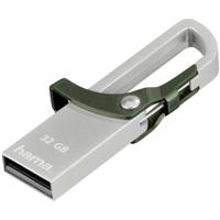 Hama "HOOK-STYLE", USB flash drive 32 GB USB Type-A 2.0 Groen, Metallic - thumbnail