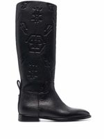 Philipp Plein bottes à motif monogrammé embossé - Noir - thumbnail