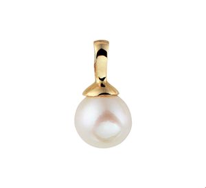 TFT Hanger Geelgoud 9,5 mm met Parel van 5 mm