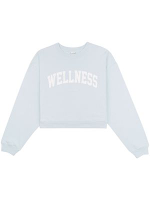 Sporty & Rich sweat Wellness Ivy à coupe crop - Bleu