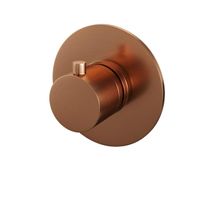 Brauer Copper Edition inbouwthermostaat - met inbouwdeel - 1 gladde knop - PVD - geborsteld koper 5-GK-018RR