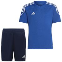 adidas Tiro 23 League Trainingsset Kids Blauw Donkerblauw Wit - thumbnail