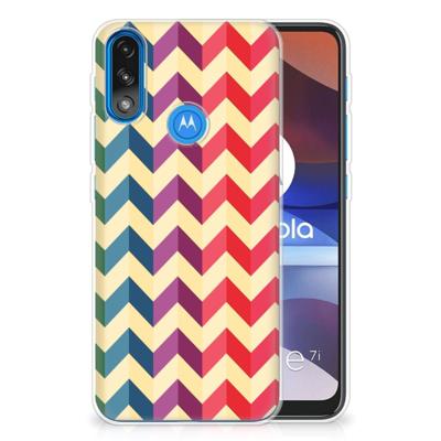 Motorola Moto E7/E7i Power | TPU bumper | Zigzag Multi Color Motorola Moto E7/E7i Power | TPU bumper | Zigzag Multi Color