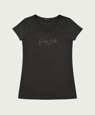 Elvira Casuals T-shirt Dolce Vita E1 26-021 T-shirt Korte Mouw 1053 Mocha
