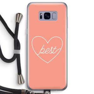 Best heart: Samsung Galaxy S8 Transparant Hoesje met koord