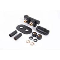 Thermrad | H-blok set haaks | Incl. thermostaatknop | Mat zwart