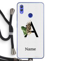 Charcoal Flora: Honor Note 10 Transparant Hoesje met koord