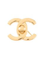 CHANEL Pre-Owned broche à logo - Or - thumbnail