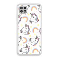 Rainbow Unicorn: Samsung Galaxy A22 4G Transparant Hoesje