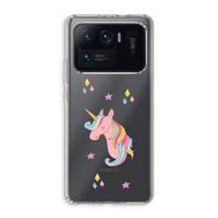 Roze eenhoorn: Xiaomi Mi 11 Ultra Transparant Hoesje
