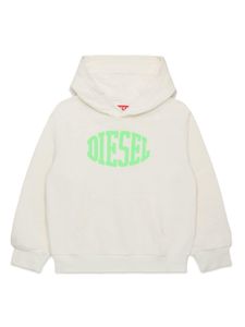 Diesel Kids hoodie en coton à logo imprimé - Blanc