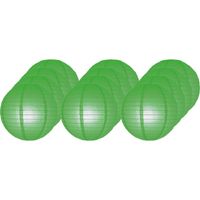 12x Groene lampionnen rond 25 cm   -