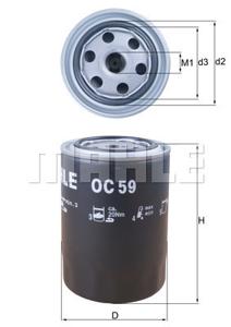 Oliefilter MAHLE, Diameter (mm)94mm, u.a. für Opel, Ford, Ford Usa, Fiat, Porsche, Land Rover, Toyota, Nissan, Chrysler, Ferrari, Triumph, Lancia, Ast