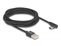 Delock 80033 USB 2.0-kabel Type-A male naar USB Type-C male haaks 3 m zwart - thumbnail