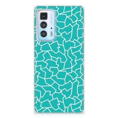 Motorola Edge 20 Pro | Hoesje maken | Cracks Blue