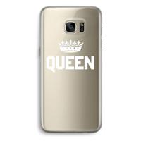 Queen zwart: Samsung Galaxy S7 Edge Transparant Hoesje - thumbnail