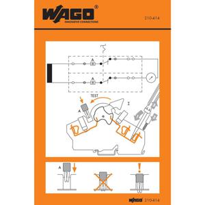 Wago 210-414 zelfklevend teken Zwart, Oranje, Wit