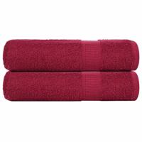 VidaXL Handdoeken 2 st 50x100 cm 360 g/m² 100% katoen bordeauxrood