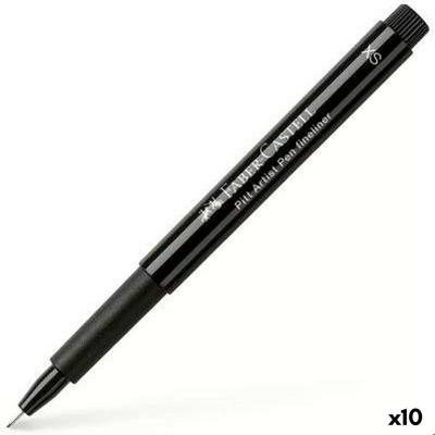 Permanente markeerstift Faber-Castell Pitt Artist Permanente markeerstift Zwart (10 Stuks)