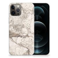 iPhone 12 Pro Max | TPU | Siliconen hoesje | Marmer Beige