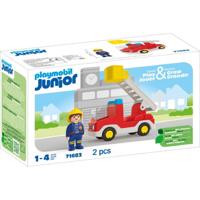 Playmobil 71683 Junior Brandweerwagen met Ladder - thumbnail