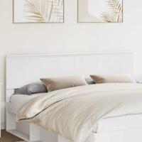 Hoofdbord met hoofdeinde Wit 180 cm Bewerkt hout