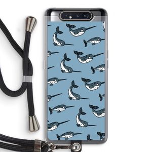 Narwhal: Samsung Galaxy A80 Transparant Hoesje met koord