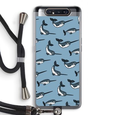 Narwhal: Samsung Galaxy A80 Transparant Hoesje met koord
