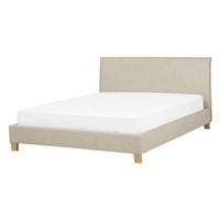 Beliani - SENNEZ - Tweepersoonsbed - Beige - 140 x 200 cm - Polyester