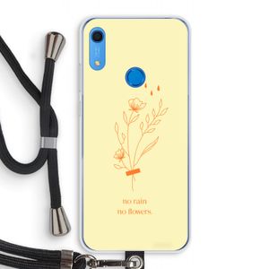 No rain no flowers: Huawei Y6s Transparant Hoesje met koord