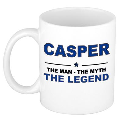 Casper cadeau mok - man myth legend - naam koffiemok - 300 ml - collega - vaderdag Casper cadeau mok - man myth legend - naam koffiemok - 300 ml - collega - vaderdag