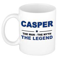 Casper cadeau mok - man myth legend - naam koffiemok - 300 ml - collega - vaderdag