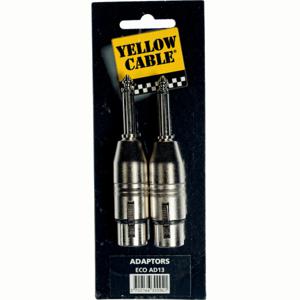 Yellow Cable AD13 6.3 mm Jack male TS - XLR female verloopplug (2 stuks)