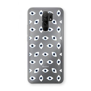Eyes pattern: Xiaomi Redmi 9 Transparant Hoesje