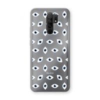 Eyes pattern: Xiaomi Redmi 9 Transparant Hoesje
