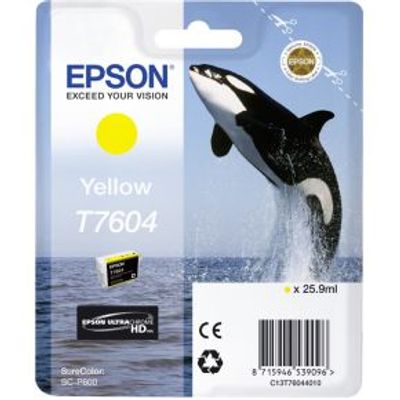 Epson inktpatroon geel T 7604