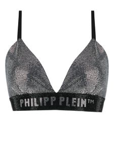 Philipp Plein soutien-gorge à ornements en strass - Argent