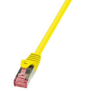 LogiLink CQ2037S RJ45 Netwerkkabel, patchkabel CAT 6 S/FTP 1.00 m Geel Vlambestendig, Snagless 1 stuk(s)