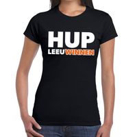 Nederland supporter t-shirt Hup LeeuWinnen zwart dames