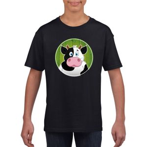 T-shirt koe zwart kinderen