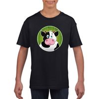 T-shirt koe zwart kinderen